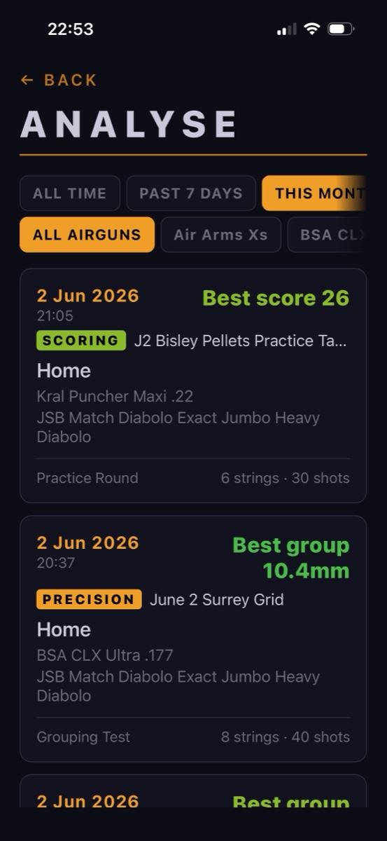 Pellet — active session screen